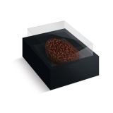 Caixa Ovo de Colher com Moldura Páscoa Preto 250g – 10 un.