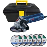 Esmerilhadeira GWS 9-125 Bosch + 6 Discos de Corte e Maleta Utility 17″
