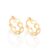 Brinco Infantil Rommanel Argola Corações Vazados 1,5cm 523351