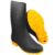 Bota De PVC Galocha Numeração 43 Cor Preto/Amarelo Sem Forro InternoCano 28,5cm Vonder – 7075430000