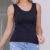 Blusa Regata Feminina Alça Larga – Preto