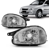 Farol Corsa 2001 2002 2003 2004 2005 2006 2007 2008 2009 2010 Carcaça Preta