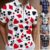 Masculina Camisa Gola Polo Zipper T-shirt Short Sleeves