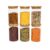 Conjunto de 6 Potes de Vidro Herméticos de 600 ml com Tampa de Bambu
