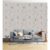 Papel De parede Para Quarto E Sala Geométrico Rose Silver Meia Parede