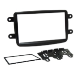Moldura 2 Din Renault Kwid, Captur, Duster, Sandero, Logan – Black Piano