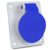 Tomada de embutir 2P+T 16A 220A Azul N3046 – Steck