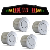 Sensor de Estacionamento 4 Pontos com Display de LED Colorido Prata