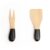 Jogo De Utensílios Para Queijo De Bambu 2pcs Preto – Oikos
