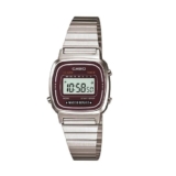 Relógio Feminino Casio Vintage Retrô Digital  Prata Original Presente Moda  Aniversário LA670WA-4DF