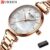 Curren Relógio De Pulso De Quartzo Fino Feminino Com Pulseira De Aço Inoxidável Charme 9072s