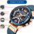 Curren Relógio De Pulso Masculino Esportivo Moderno De Luxo Azul Militar Com Pulseira De Couro Curren 8329 8329xb
