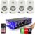 Kit Som Ambiente 4 Caixas Acusticas Brancas com Suporte + Amplificador Bluetooth Usb Aux 2 Canais Orion
