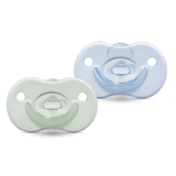Kit 2 Chupetas 100% Silicone Night Day 6m+ Azul – Lillo