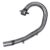 Curva Saída de Motor Aço Ponteira Esportivo Moto Pro Tork Honda XR 250 Tornado 2001 á 2008 Prata