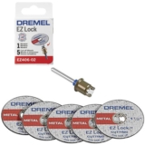 Dremel EZ406-02 – Mandril EZ Lock com 5 Discos de Corte para Metal DREMEL