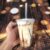 200 copo Milk-shake com tampa reta com furo 500 ml pp ( chocobraz )