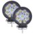 Par de Farol de Milha LED Branco 9 Leds Redondo Universal 12/24V 27W 6000K Bivolt