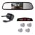 Kit Sensor De Estacionamento Prata Camera De Re Espelho Lcd