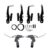 Freio V-brake Bicicleta C Manete Alumínio Logan Kit Completo
