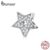 Bamoer Brilhante Estrela Charme Fit Para Pulseiras Originais Diy Prata Esterlina 925