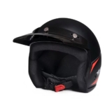 Capacete Taurus Aberto Wind Tecno Preto Fosco e Vermelho com Viseira