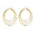 Vnox Brincos Circular Femininos/De Argola Com Várias Camadas/Tom Vintage/Elegante/Bijuteria Para Festa