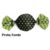 100 embalagem para trufas preto/verde  poá carber 15,5×14,5