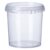 10 pote redondo 500 ml bolo no pote tampa com lacre ( chocobraz )