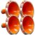 Kit 4 Corneta Boca Cone Rosca Alumínio Jarrão Caneca Laranja
