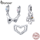 Bamoer Charme Prata Esterlina 925 Mão Em Projeto Da Mão Bead Para Colar Pulseira Diy Acessórios De Moda Bsc505