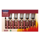 Jogo de Talheres Jumbo p/ Churrasco 12 Peças Polywood Vermelho – Tramontina
