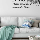 Adesivo Decorativo De Parede Nunca Foi Sorte Sempre Foi Deus