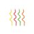 Vela Espiral Neon – 18 Unidades – Silver Festas