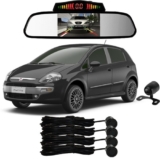 Sensor De Ré + Espelho Camera Ré Fiat Punto Preto