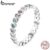 Bamoer Anel De Dedo De Prata 925 Com Zircão Colorido / Bijuteria Da Moda Para Mulheres / Presentes Scr752-6