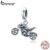 Bamoer 925 Sterling Silver Motocicleta Charme Para O Original 3mm Pulseira Acessórios Diy Scc1712
