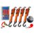 Kit Jogo Cinta Fita Catraca Para Amarração De Carga 4,5mX2,5cm 4 Peças Tração Catraca 120Kg