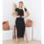 Vestido Longo Fenda Lateral Manga Curta Canelado Confortável Feminino