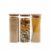 KIT POTE HERMÉTICO DE VIDRO QUAD TAMPA DE BAMBU 3 PÇS OIKOS