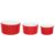Conjunto de 3 Tigelas Ramequin Branco e Vermelho