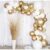 kit 50 balão 7 polegadas branco liso  + 25 balão 5 polegadas dourado cromado OFF
