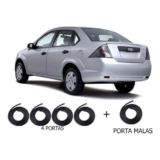 Kit Borrachas De Vedação Fiesta Sedan 2013 2014  4 Portas + Porta malas