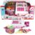 Brinquedo Caixa Registradora Creative Fun Rosa Com Acessórios e Mini Alimentos Multikids – BR387