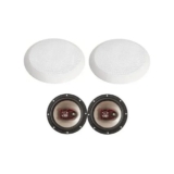 02 Arandela Redonda + Alto Falante Som Ambiente Bravox B3x60x Gesso Teto 100rms 4ohm  / 2451