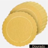 50 Cake Board 15cm DOURADO REDONDO Base Para Bolo Suplat Para Confeitaria de Alta Resistência e Impermeável