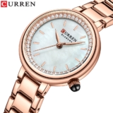 CURREN Relógios Femininos Marca Original Nova Moda Casual Negócios Esportes Aço Inoxidável Quartzo Impermeável 9089 X