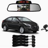 Sensor De Ré + Espelho Camera Ré Hyundai Hb20s Preto
