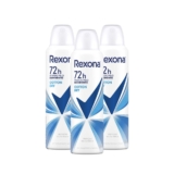 Kit com 3 Desodorantes Antitranspirantes Aerosol Feminino Rexona Cotton Dry 72 horas 150ml cada