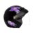 Capacete Aberto Taurus Wind Visor Femme II Preto Brilhante E Roxo com Viseira acoplada